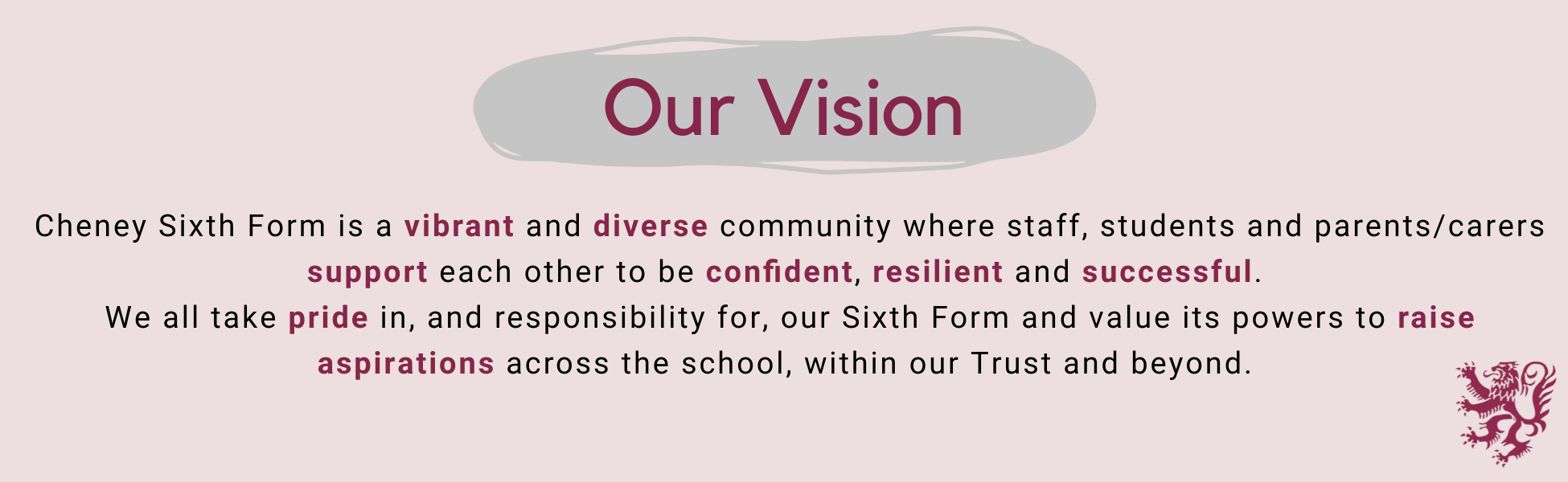 Sixth Form Vision Graphic