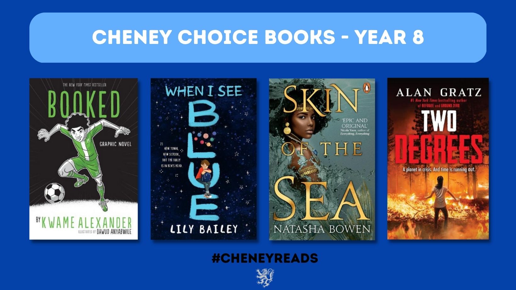 Cheney Choice book covers 2023 Year 8